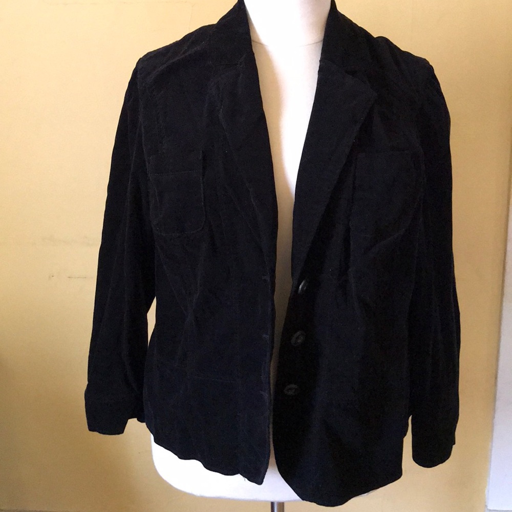 Black velour blazer